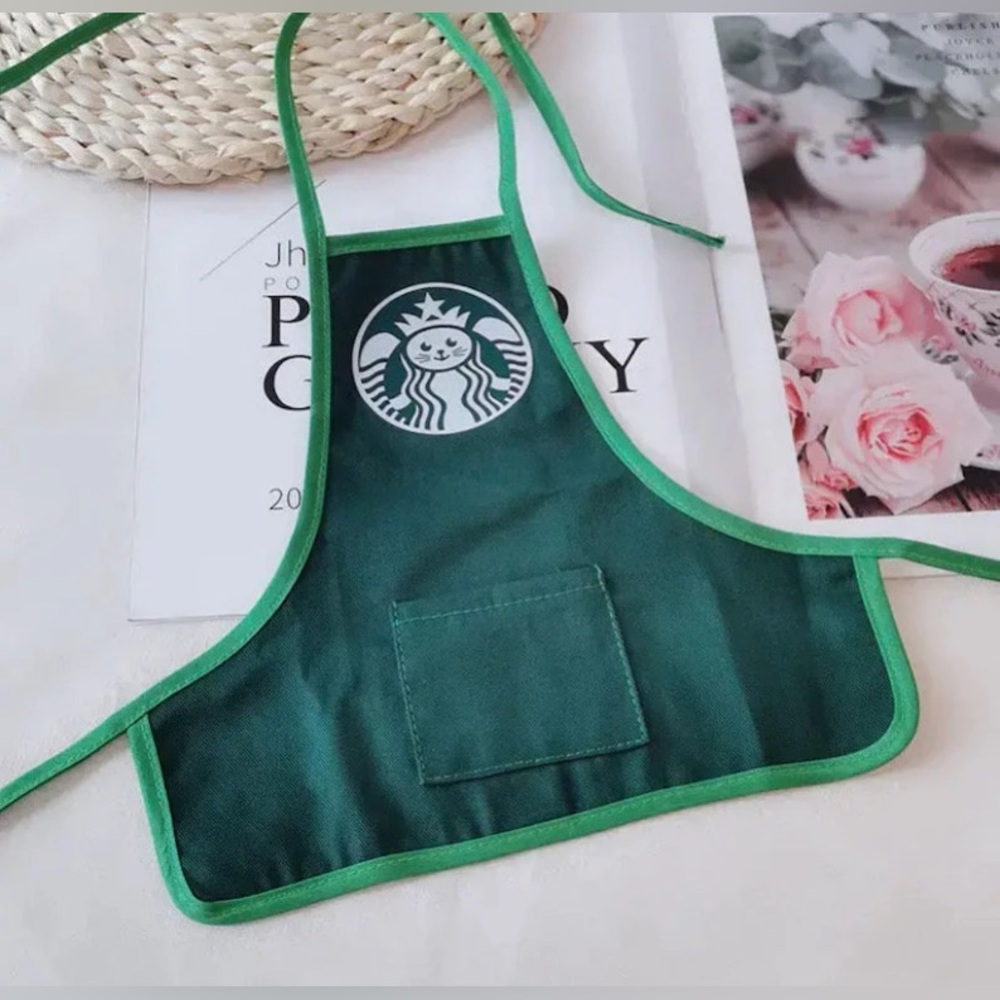 Coffee Barista Meowbucks Apron | Bib Small Dog Cat Cute Costume Cafe Starbucks